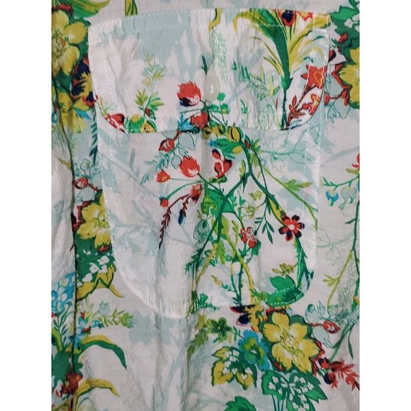 VanHuesen Women's Floral Print Button Up Blouse Long Sleeves Size XL - Picture 5 of 14